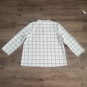 Dress Blouse Large White & Black